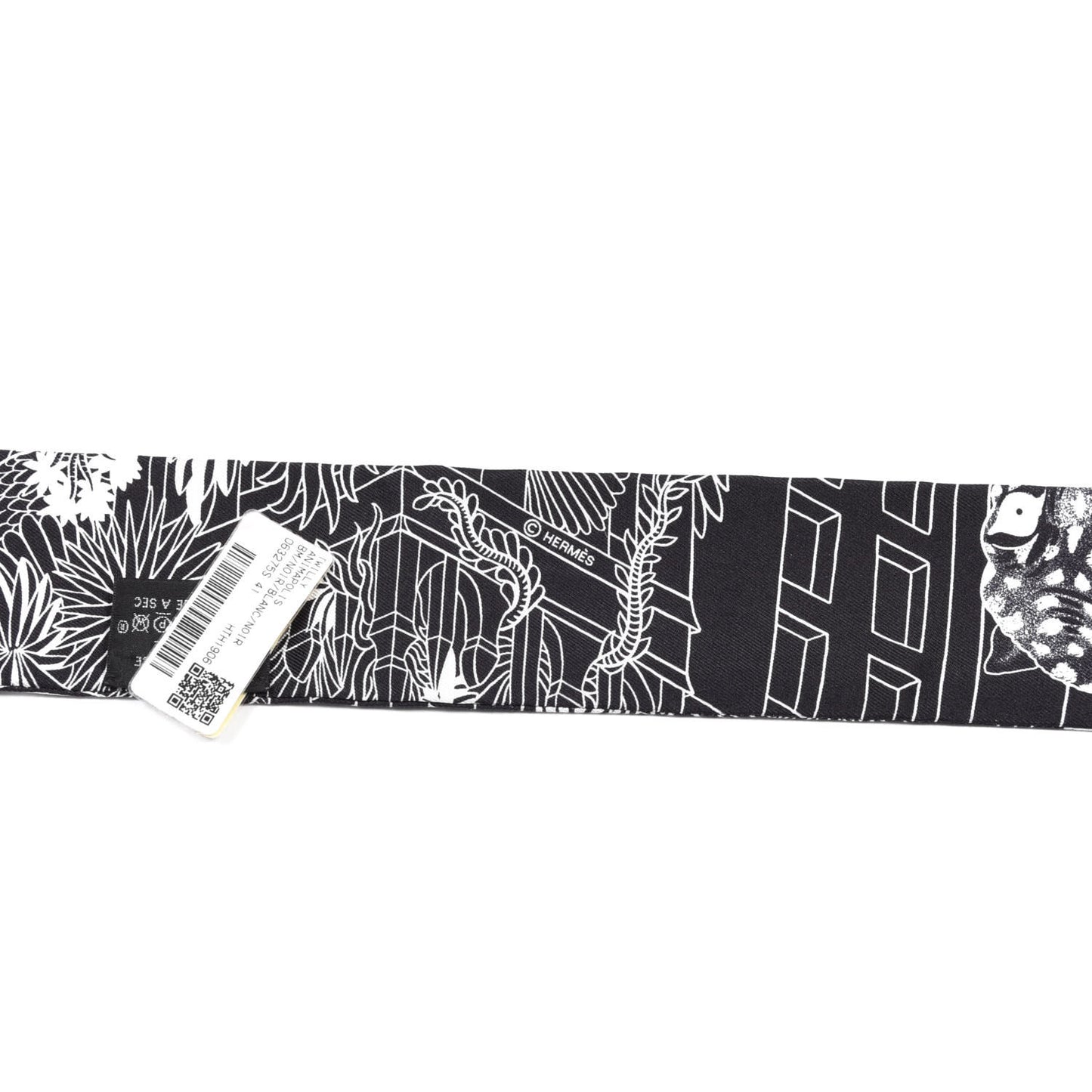 Silk Animapolis Twilly Black White