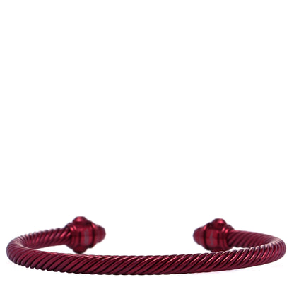 David Yurman Aluminum 5mm Renaissance Bracelet Dark Red 3 of 6