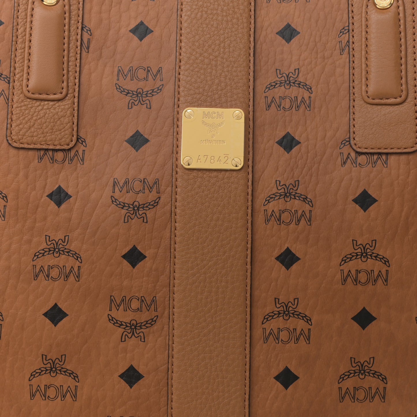 Visetos Large Liz Reversible Shopper Tote Cognac