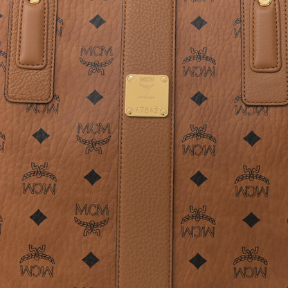 MCM Visetos Large Liz Reversible Shopper Tote Cognac 9 of 12