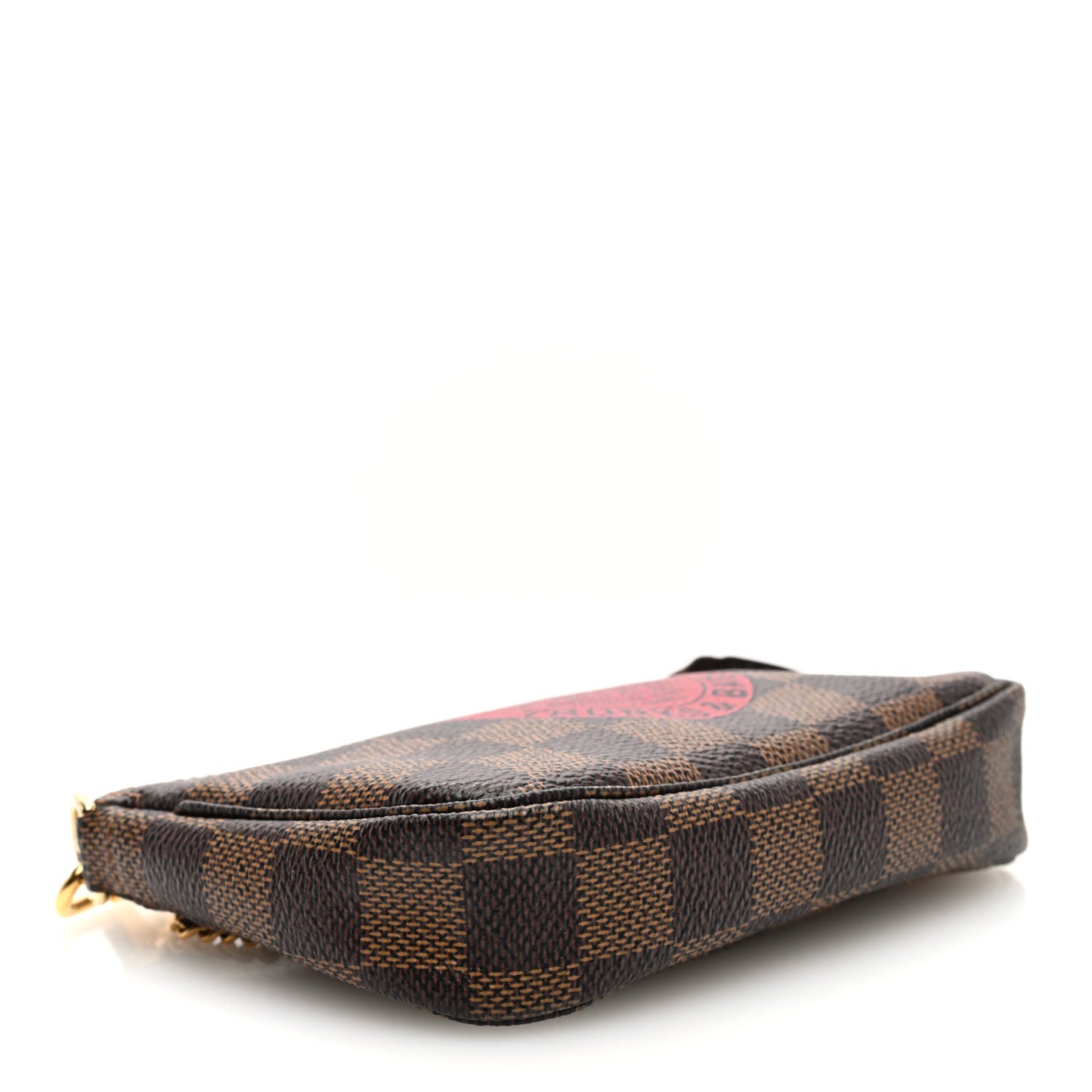 Damier Ebene Complice Trunks and Bags Mini Pochette Accessories Red