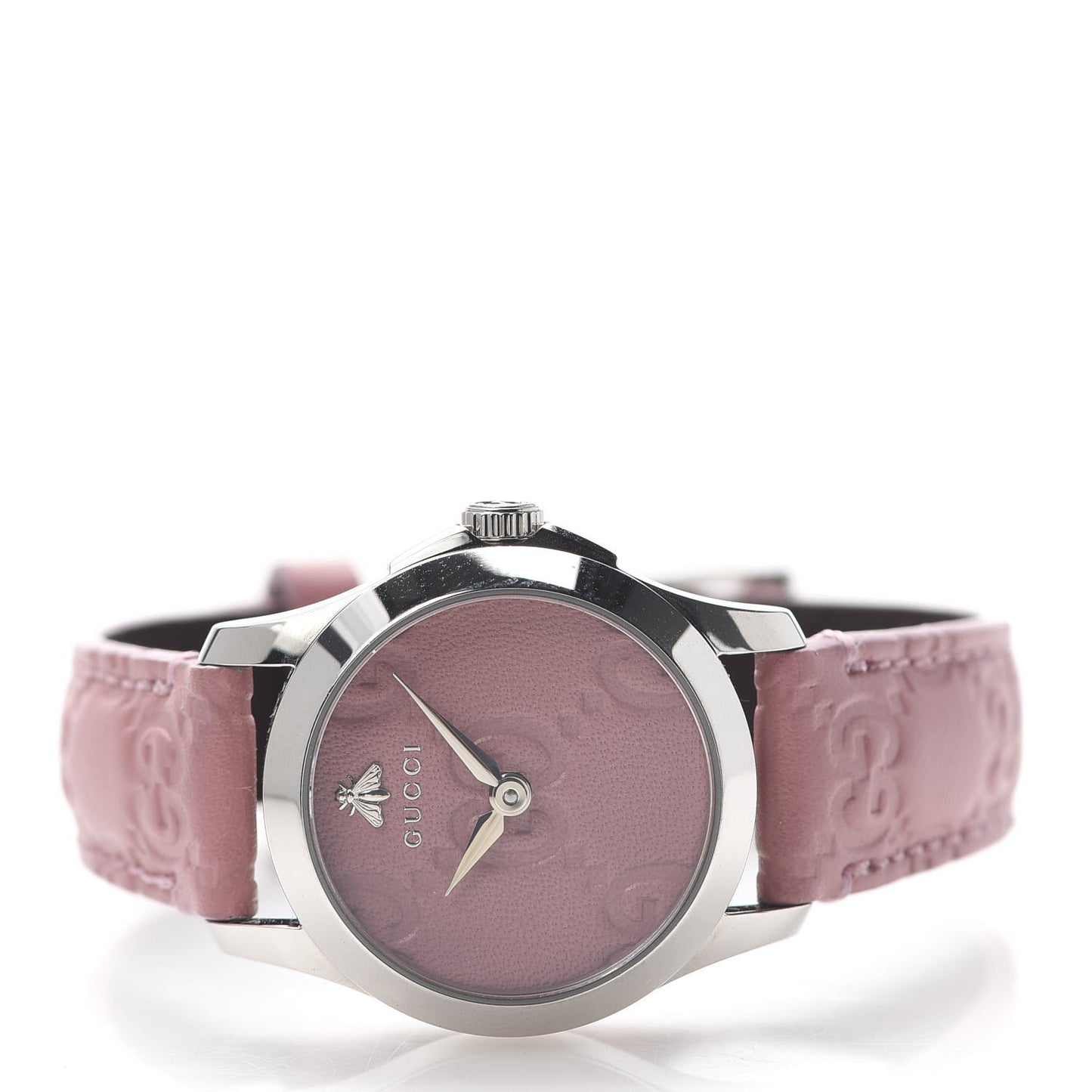Stainless Steel Calfskin 27mm G-Timeless Quartz Watch Pink