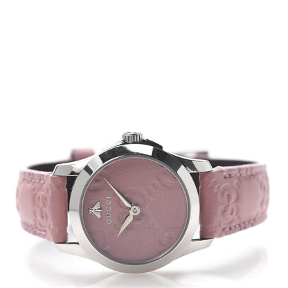 Gucci Stainless Steel Calfskin 27mm G-Timeless Quartz Watch Pink 3 of 6