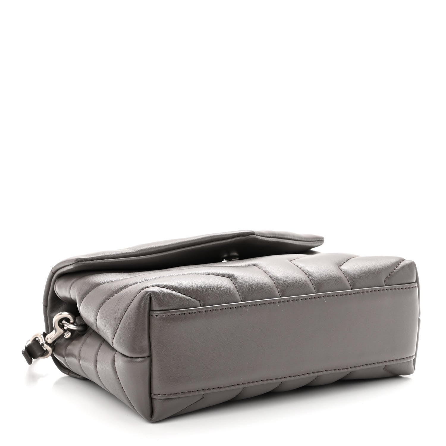 Saint Laurent Calfskin Y Quilted Monogram Toy Loulou Crossbody Bag Storm 3 of 9