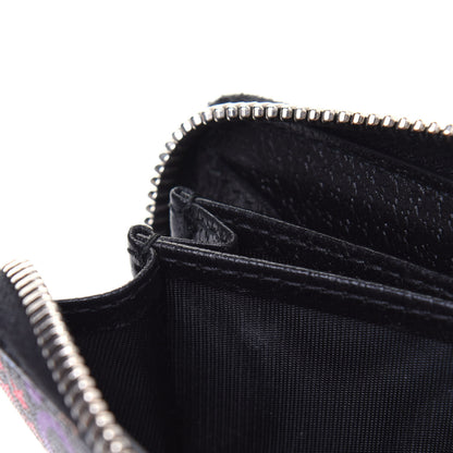 Gucci GG Supreme Monogram Psychedelic Zip Around Card Case Wallet Black 7 of 11