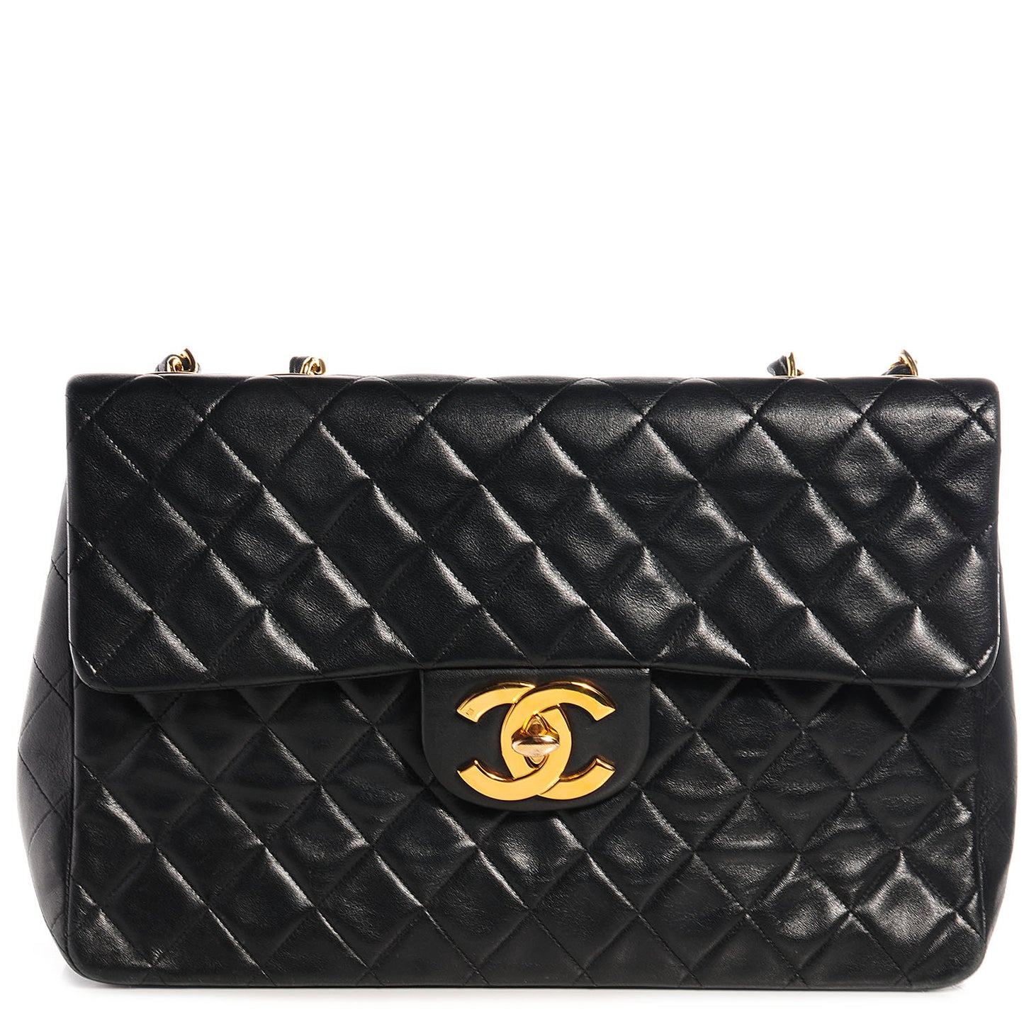 Lambskin XL Jumbo Flap Black