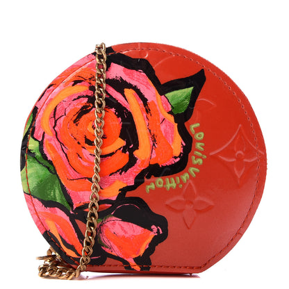 Louis Vuitton Vernis Roses Chapeau Coin Purse Orange Sunset 1 of 7