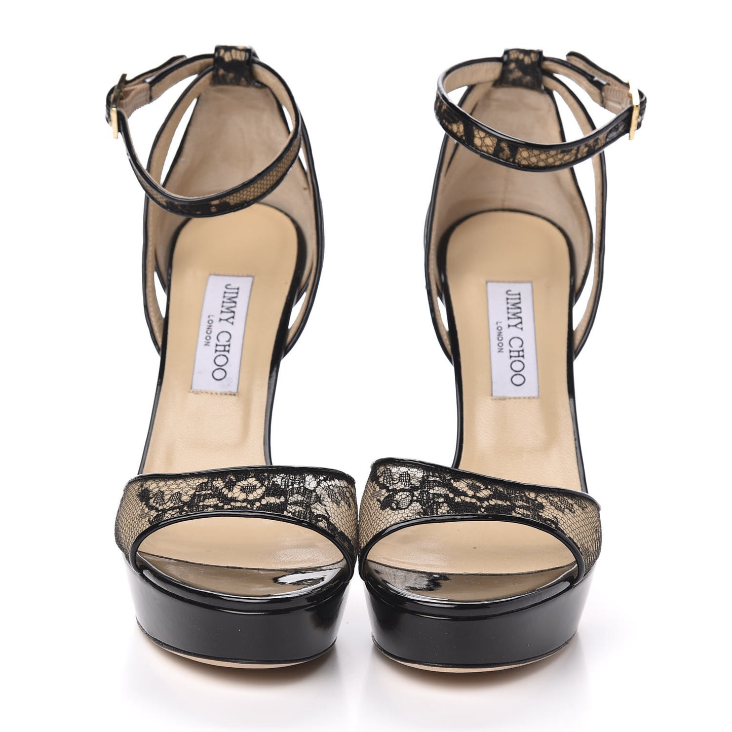 Patent Lace Kayak Platform Pumps 40 Black