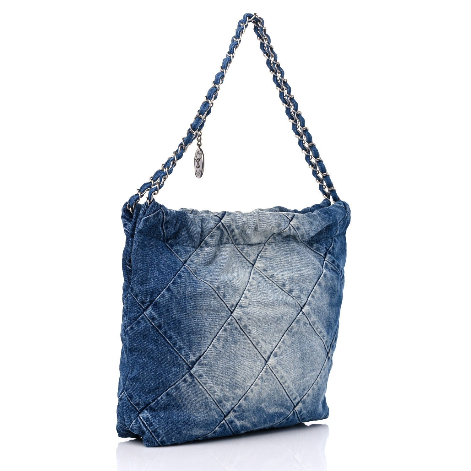 Chanel Denim Quilted Small Chanel 22 Blue 4 of 10