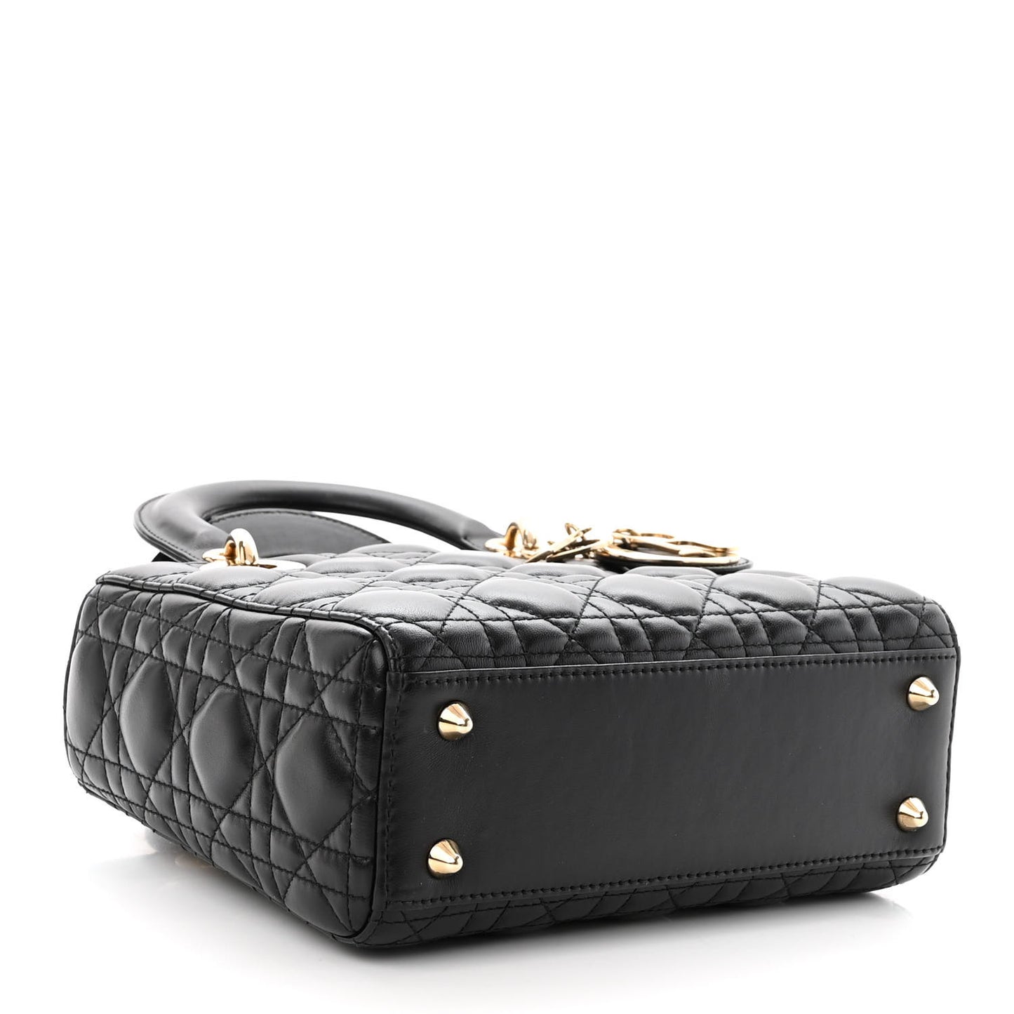 Lambskin Cannage Small Lucky Badges My Lady Dior Black
