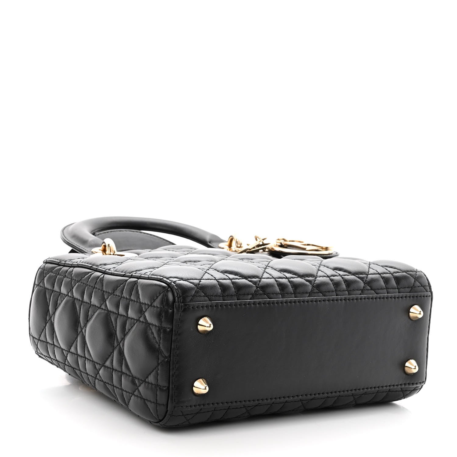 Christian Dior Lambskin Cannage Small Lucky Badges My Lady Dior Black 4 of 9