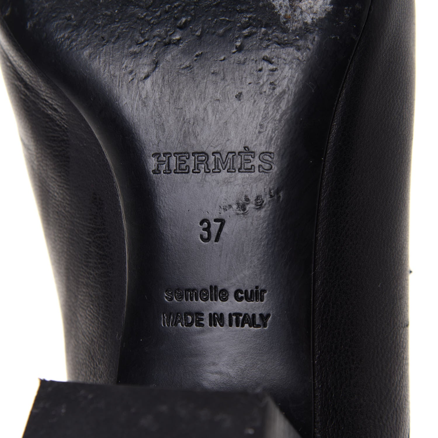 Hermes Goatskin Paradis Mules 37 Black 8 of 10