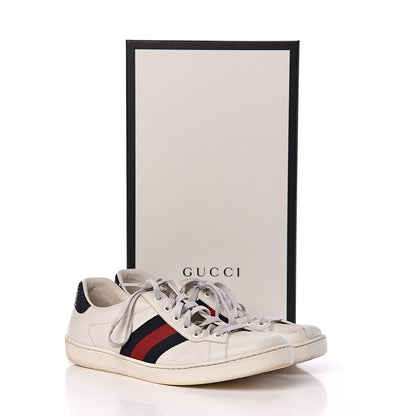 Gucci Miro Soft Calfskin Ayers Web Mens Ace Sneakers 8 White Blue 20 of 20