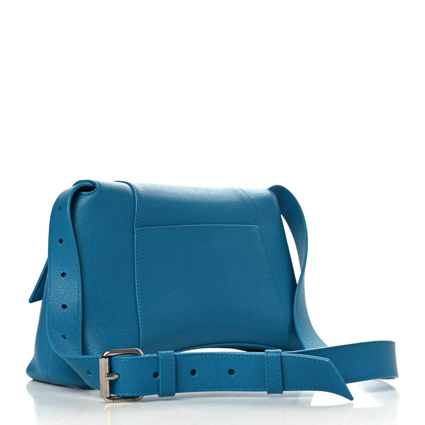 Grained Calfskin Small Downtown Shoulder Bag Turquoise