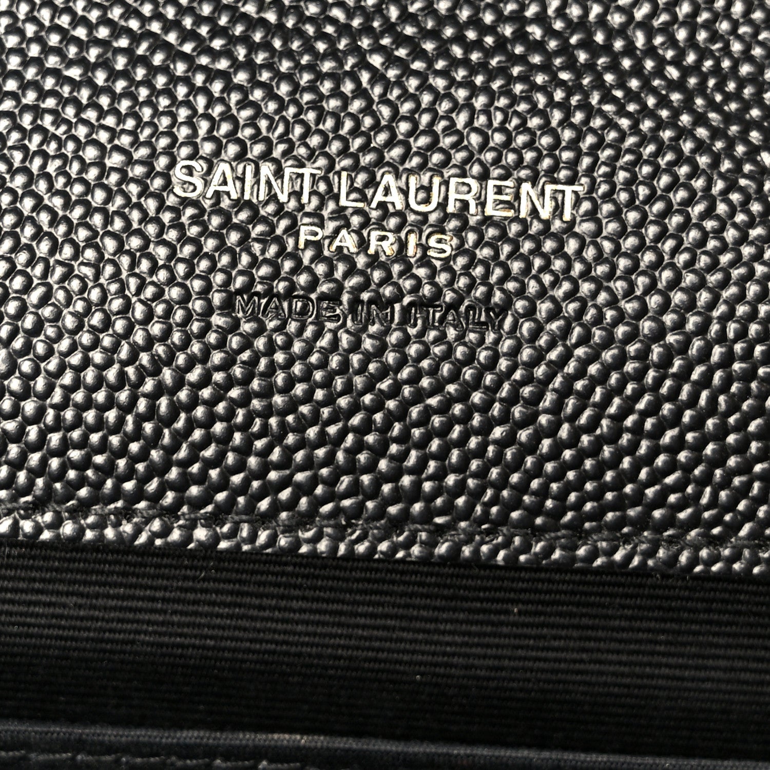 Saint Laurent Grain De Poudre Matelasse Chevron Monogram Envelope Clutch Black 6 of 8