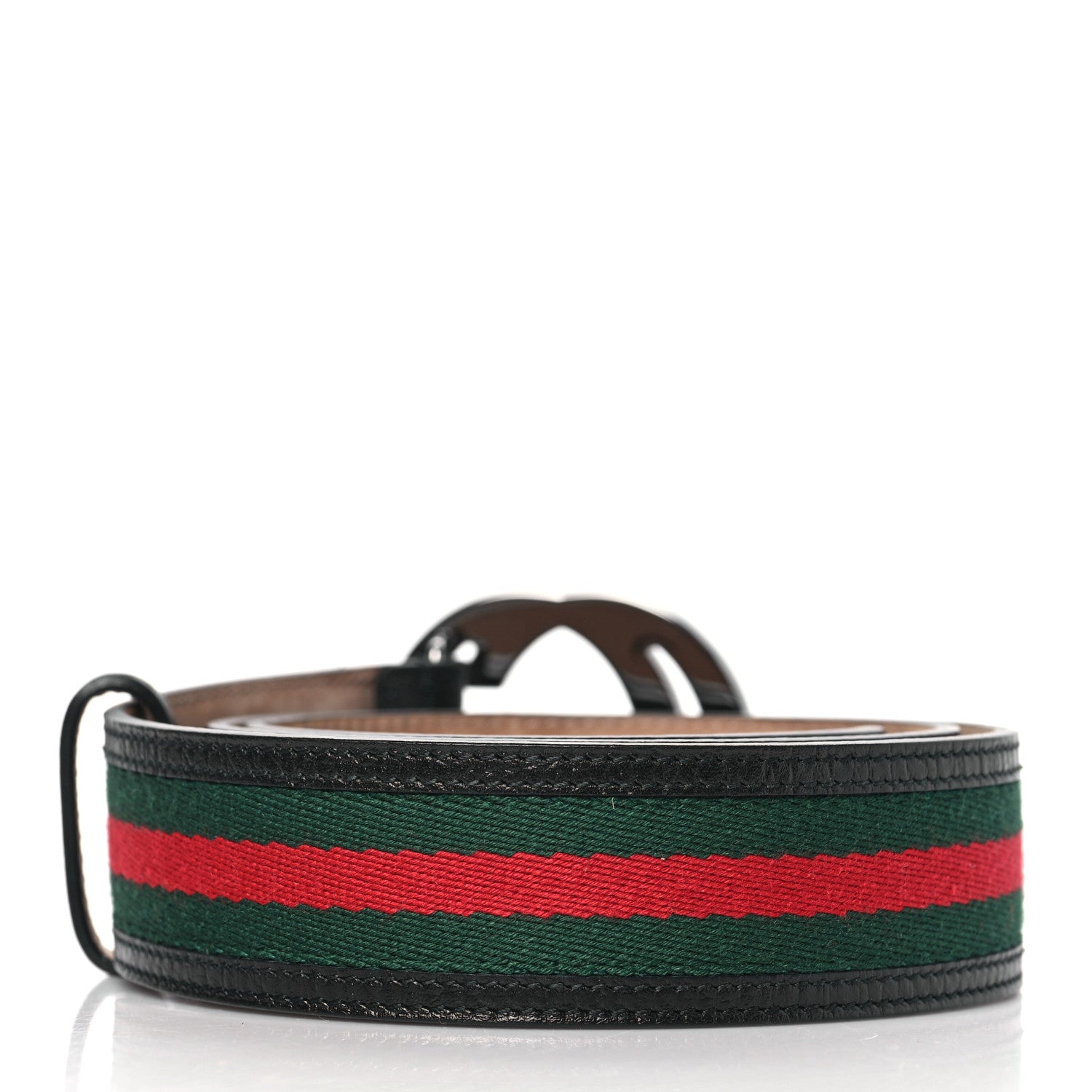 Gucci Calfskin Web Interlocking G Belt 90 36 Black 3 of 6