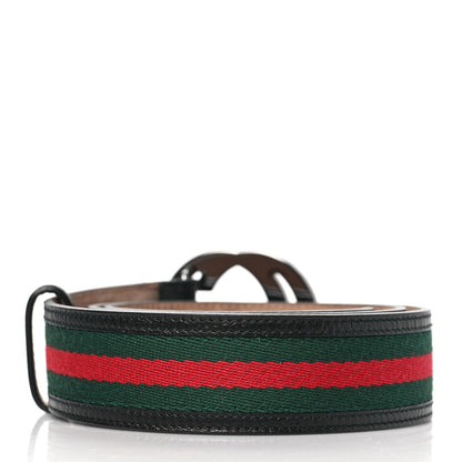 Gucci Calfskin Web Interlocking G Belt 90 36 Black 3 of 6