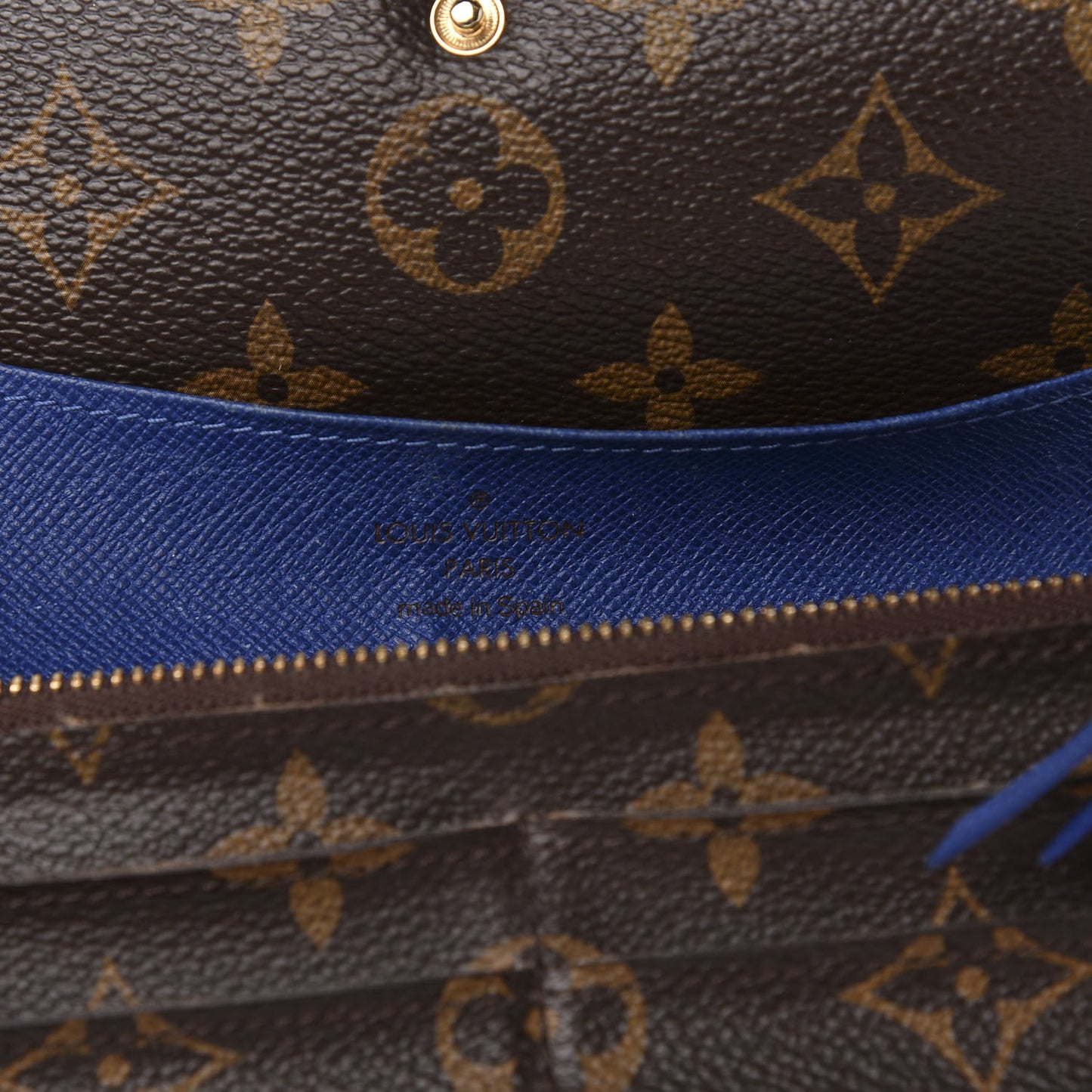 Monogram Emilie Wallet Blue
