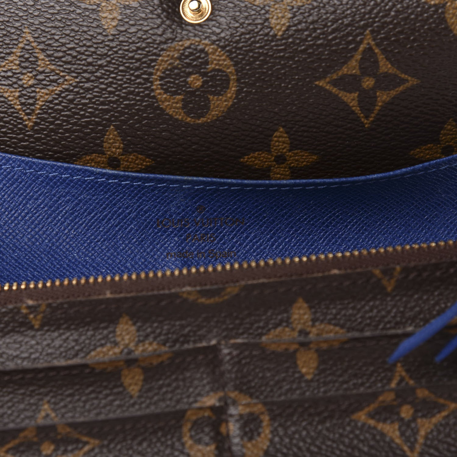 Louis Vuitton Monogram Emilie Wallet Blue 6 of 10