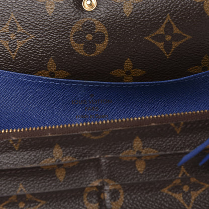 Louis Vuitton Monogram Emilie Wallet Blue 6 of 10