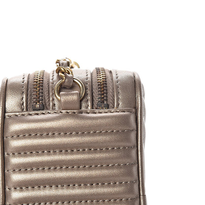Chanel Metallic Lambskin Mini Coco Boy Camera Case Dark Gold 15 of 16