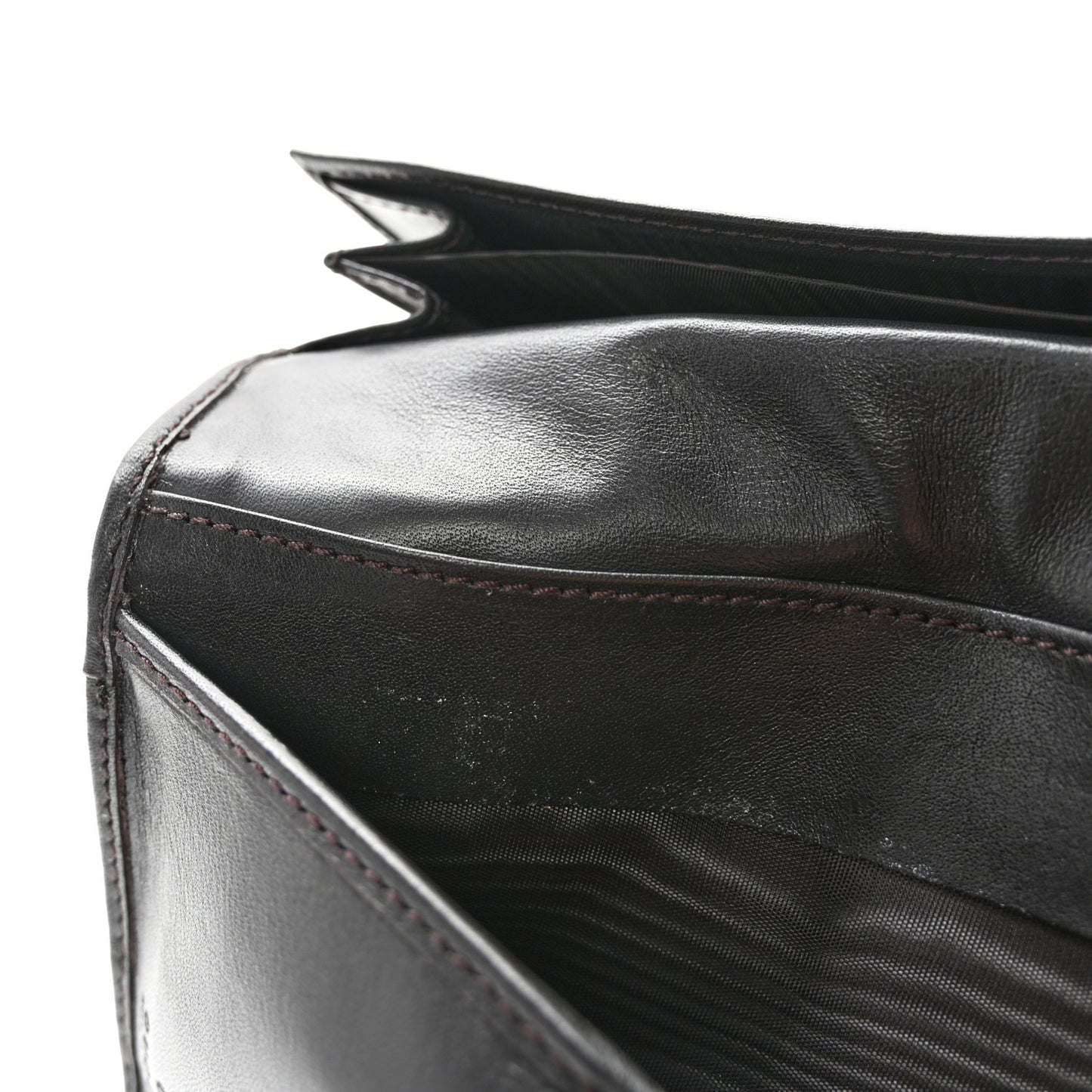 Guccissima Margaux Calfskin Metal Bar Continental Flap Wallet Black