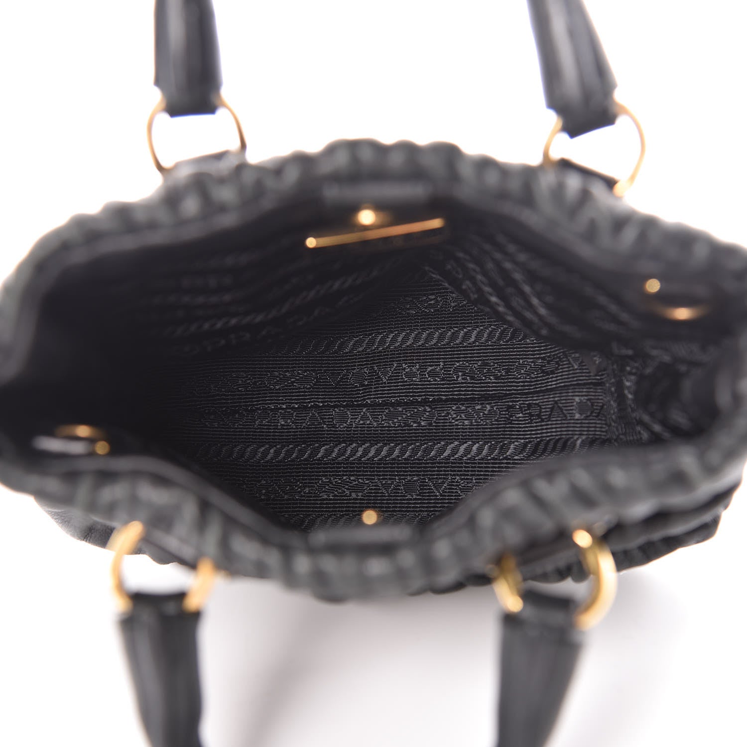 Prada Nappa Gaufre Mini Crossbody Bag Black 5 of 16