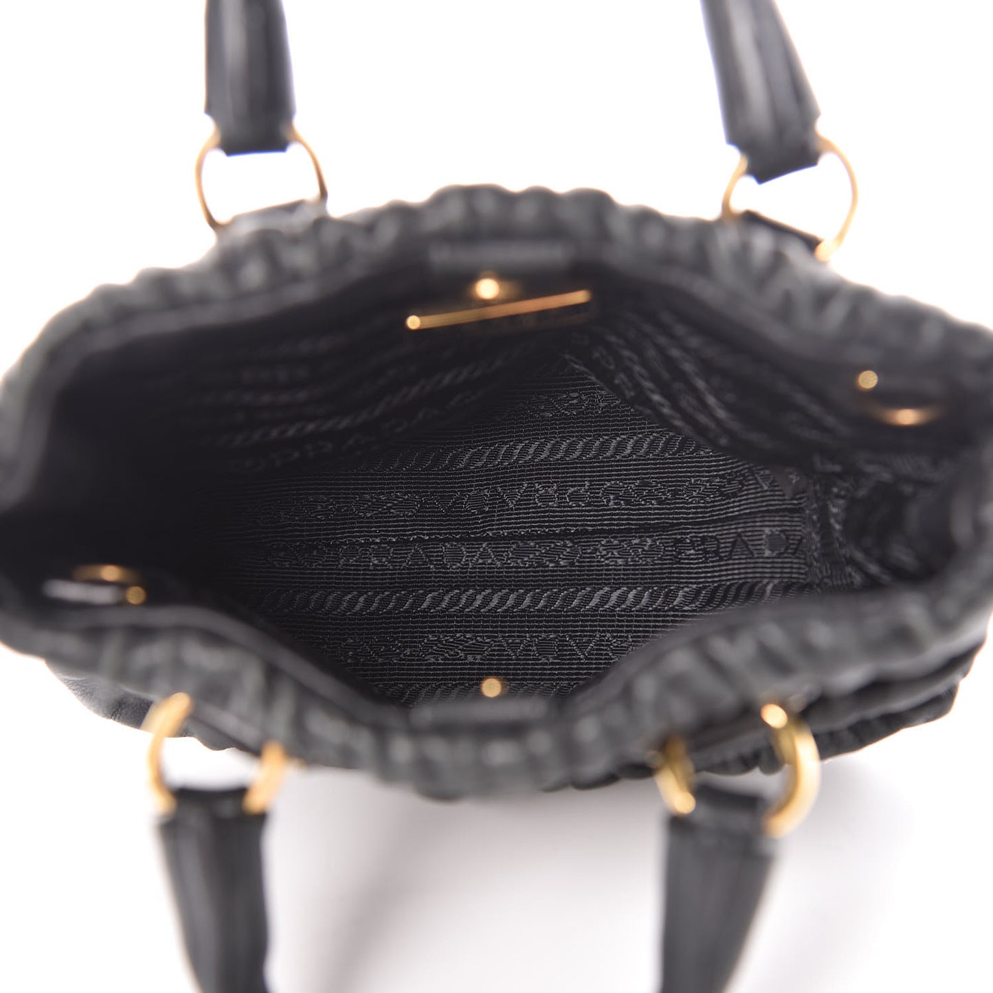 Nappa Gaufre Mini Crossbody Bag Black