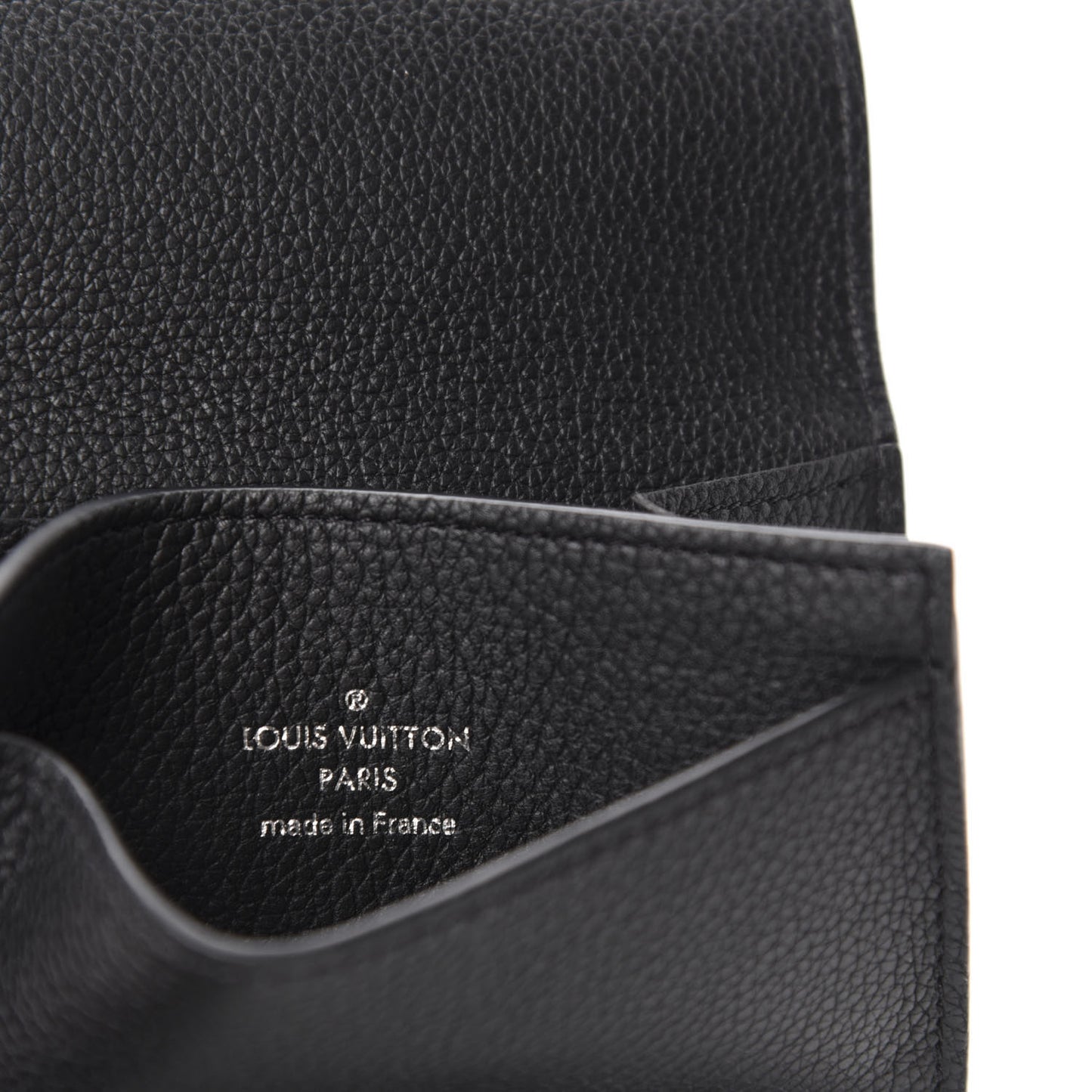 Calfskin LockMe II Compact Wallet Black