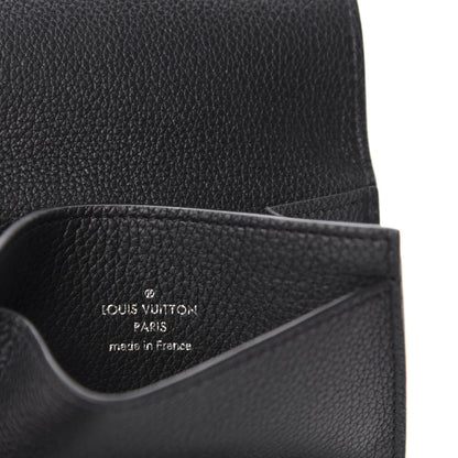 Louis Vuitton Calfskin LockMe II Compact Wallet Black 8 of 8