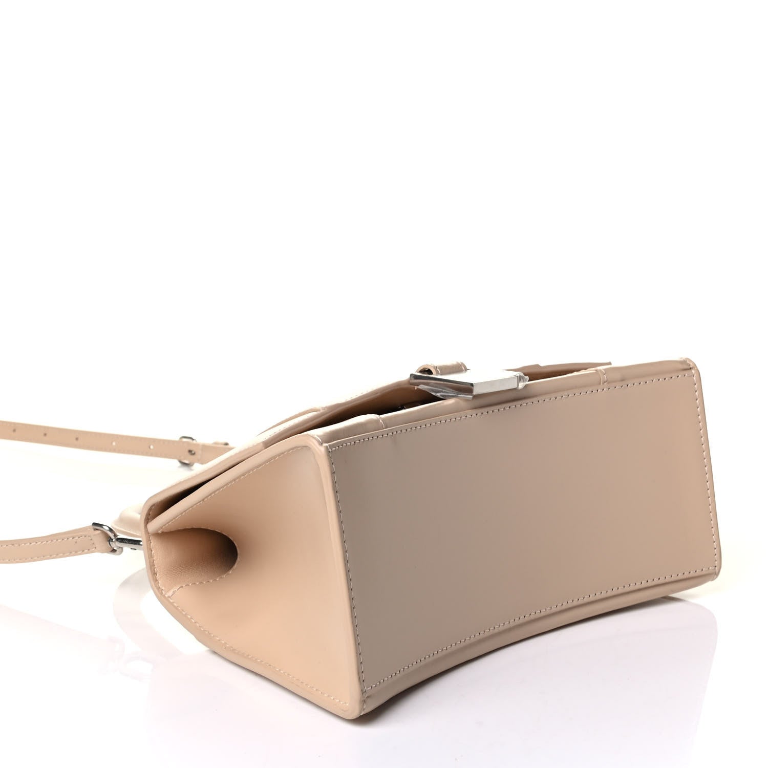 Balenciaga Shiny Box Calfskin Small Hourglass Top Handle Bag Light Beige 3 of 5