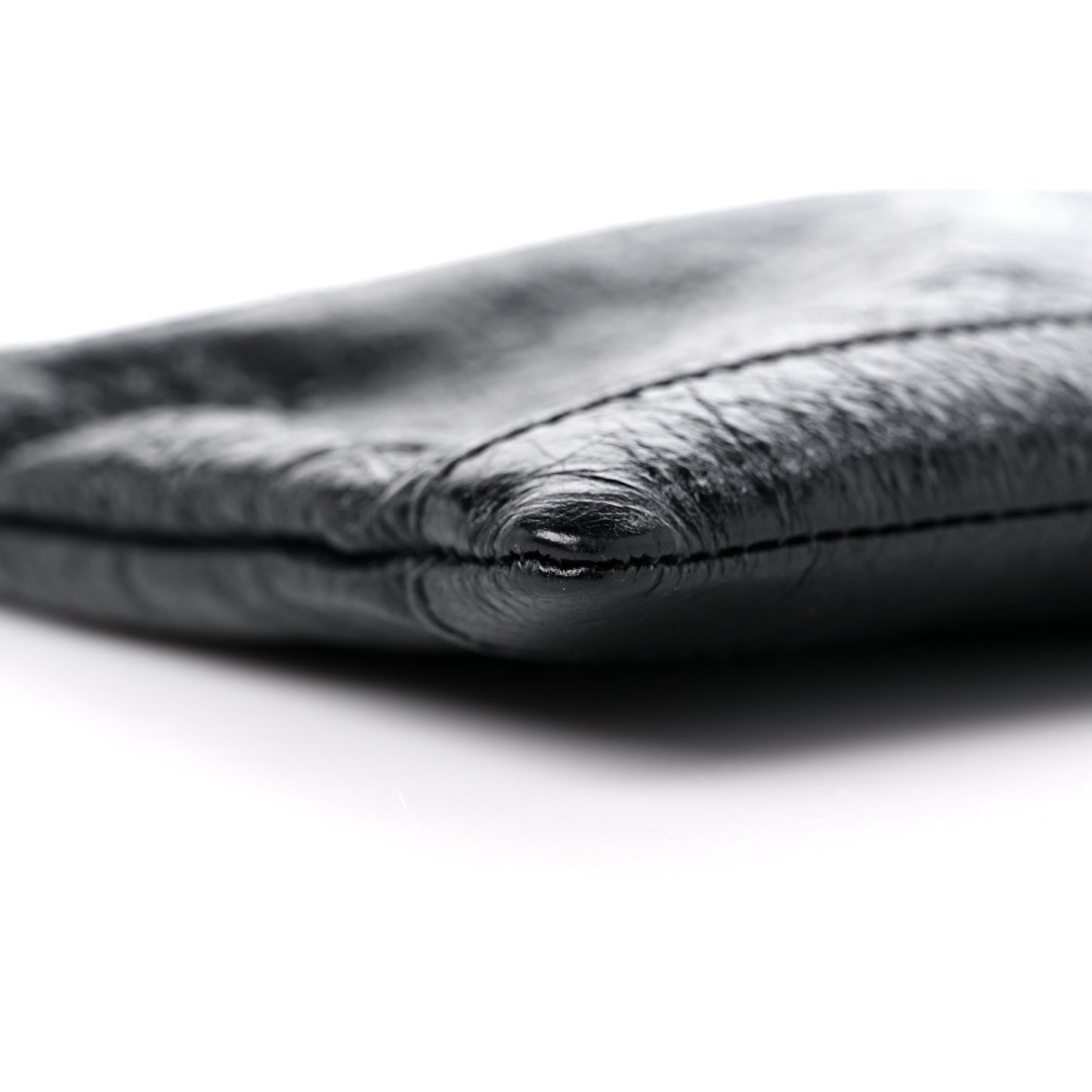 Agneau Arena Classic Hardware Clutch Black