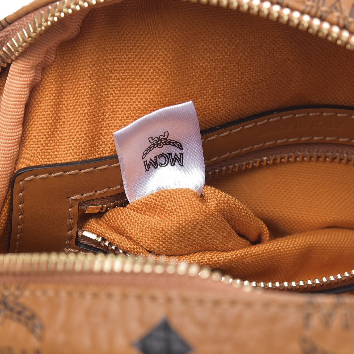 MCM Visetos Medium Heritage Tambourine Cognac 7 of 9