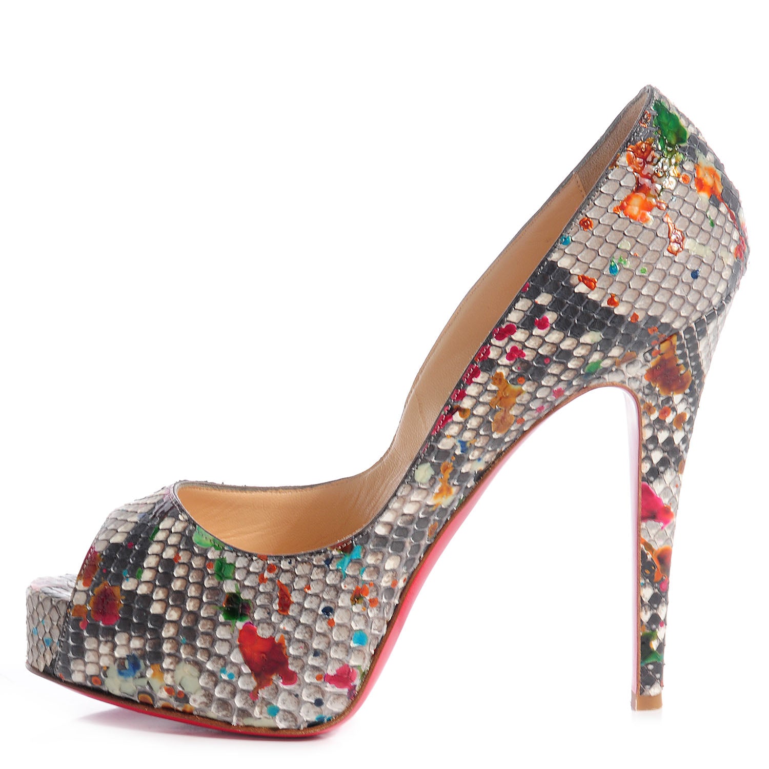 Christian Louboutin Python Carnival Hyper Very Prive 120 Pumps 37 Multicolor 1 of 7