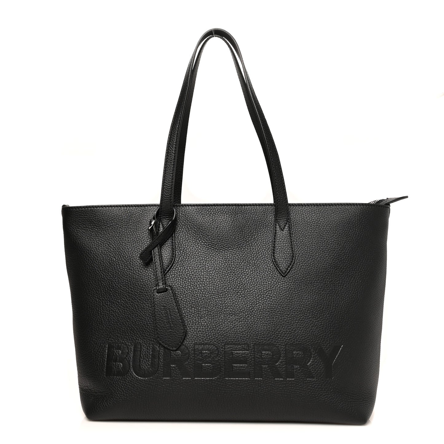 Calfskin Logo Embossed Medium Ardwell Tote Black