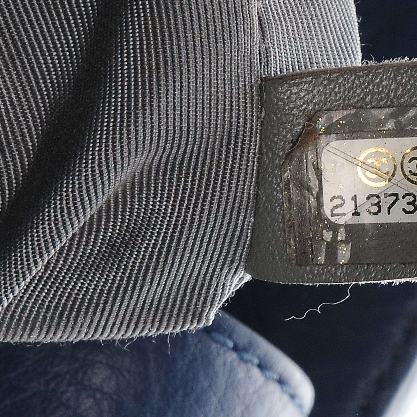 Calfskin Cerf Executive Shopper Tote Navy Blue