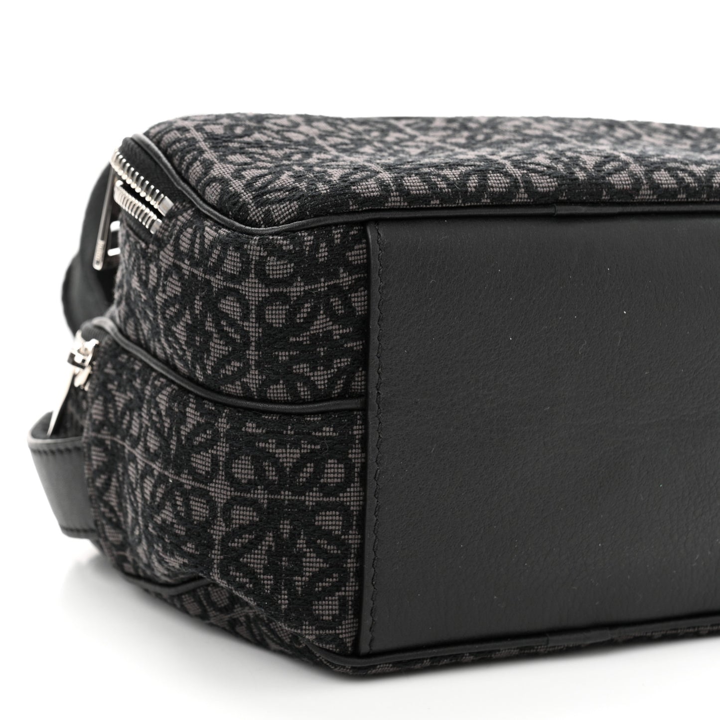 Jacquard Anagram Calfskin Mini Camera Bag Anthracite Black