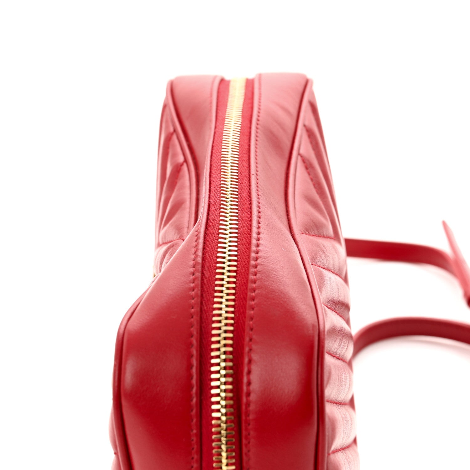 Saint Laurent Calfskin Matelasse Monogram Lou Camera Bag Opyum Red 12 of 14