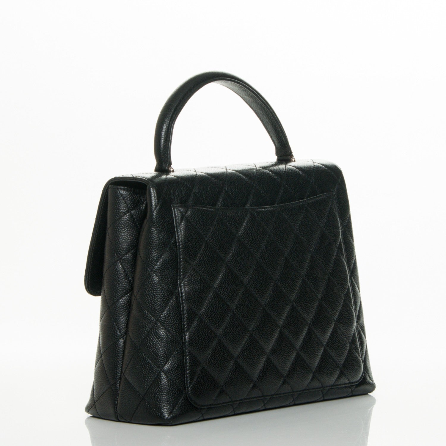 Chanel Caviar Quilted Jumbo Kelly Flap Black 3 of 10