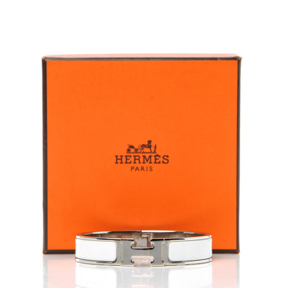 Hermes Enamel Narrow Clic Clac H Bracelet PM White 6 of 6