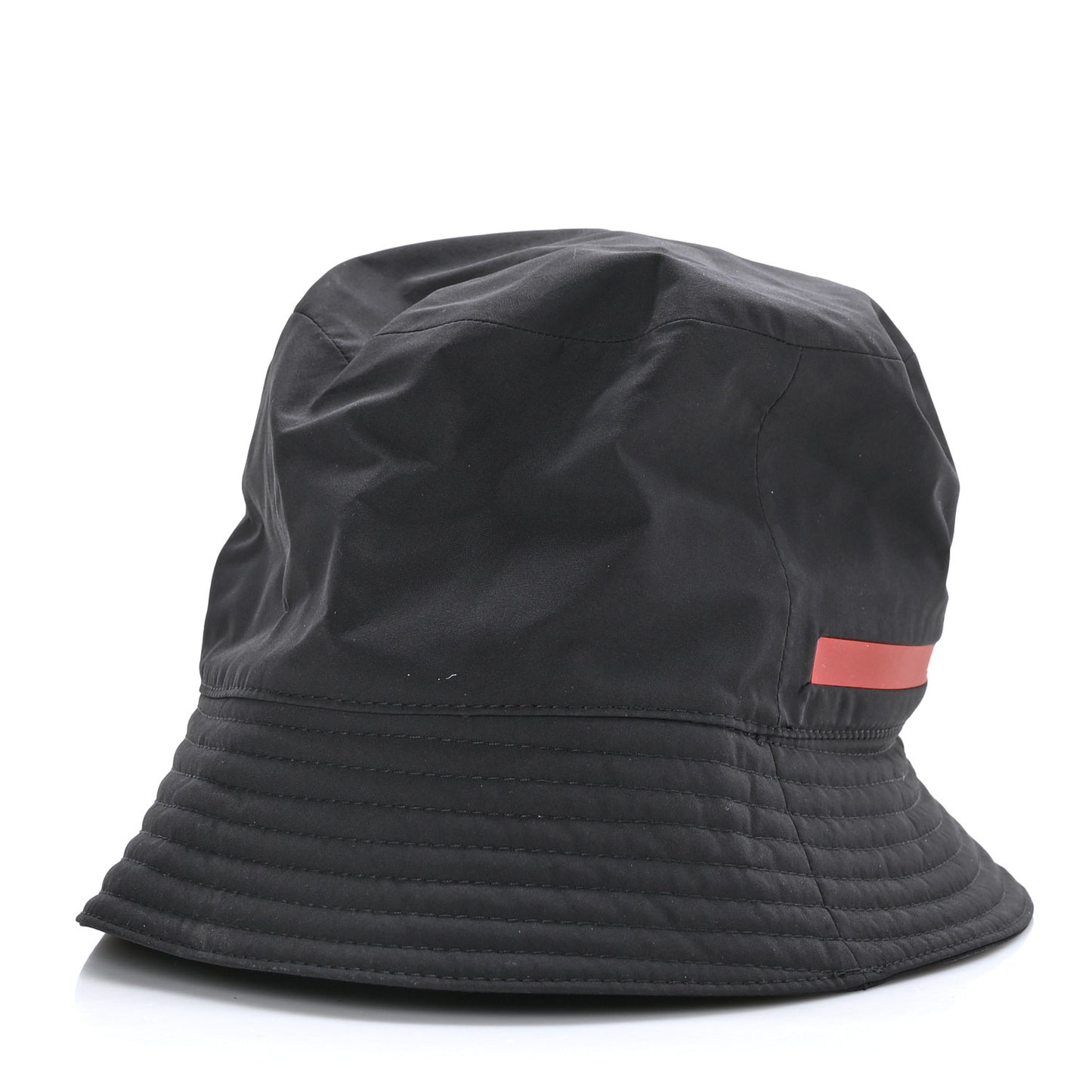 Technical Nylon Linea Rossa Bucket Hat L Black