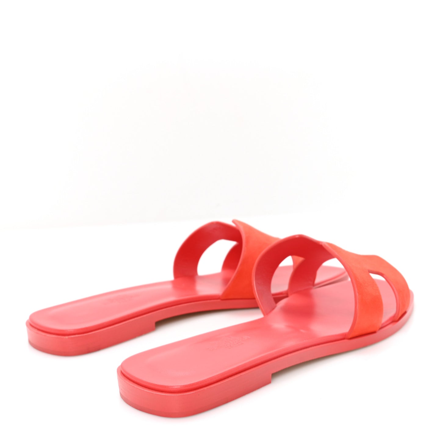Suede Goatskin Oran Sandals 38.5 Rouge Grenadine