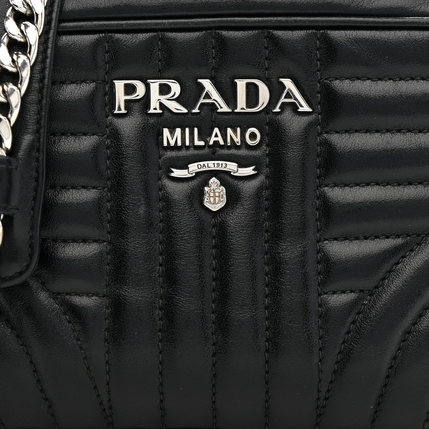 Prada Soft Calfskin Diagramme Camera Bag Black 8 of 18