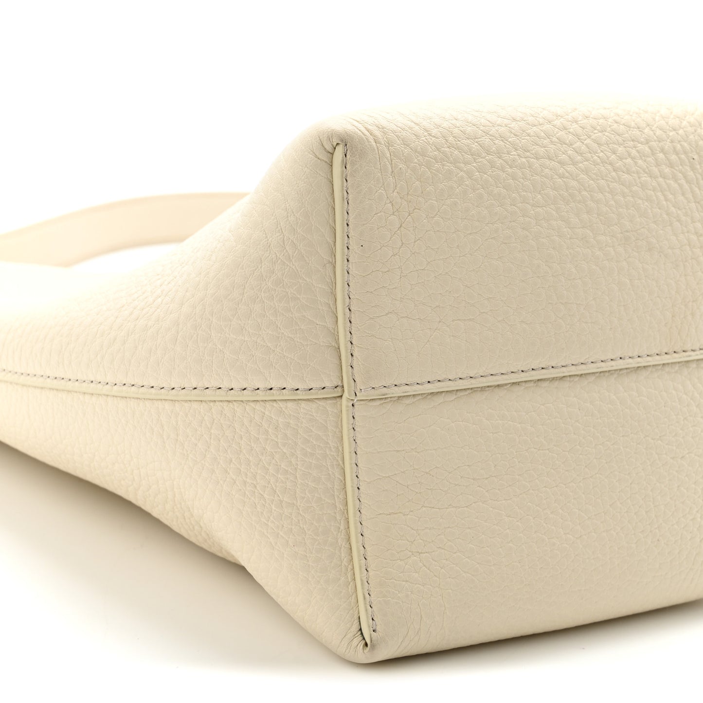 Grained Calfskin Small N/S Park Tote Ivory
