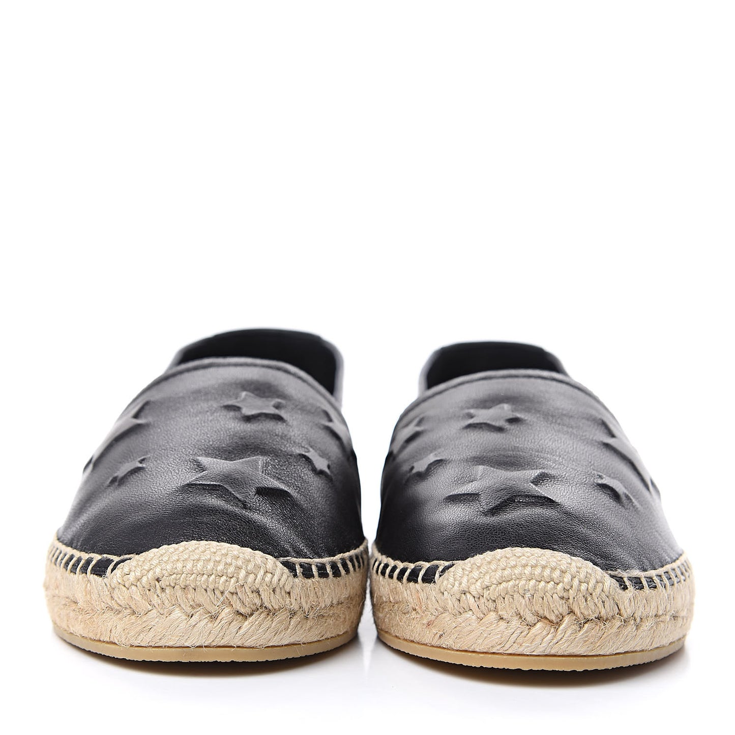 Nappa Embossed Stars Espadrilles 39 Black