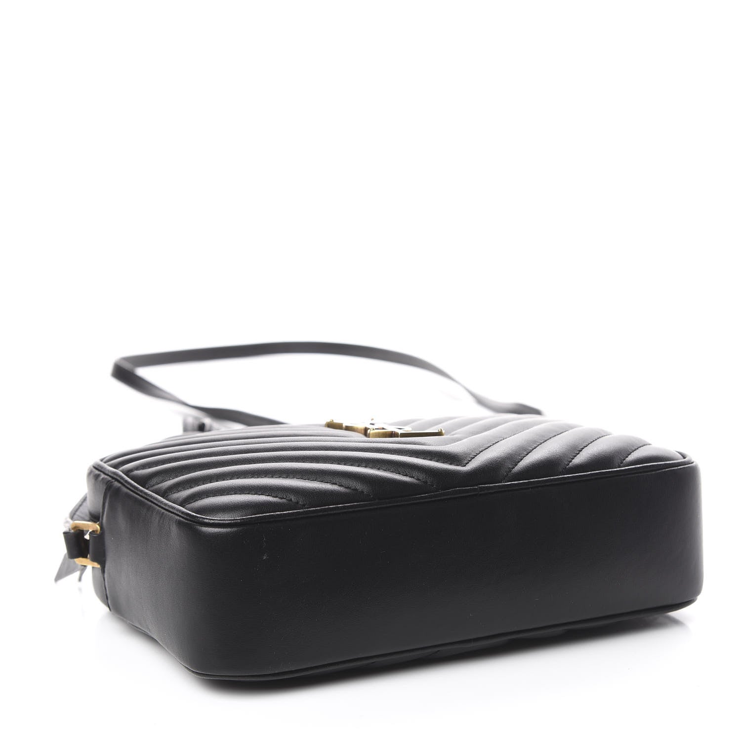 Saint Laurent Calfskin Matelasse Monogram Lou Camera Bag Black 3 of 8