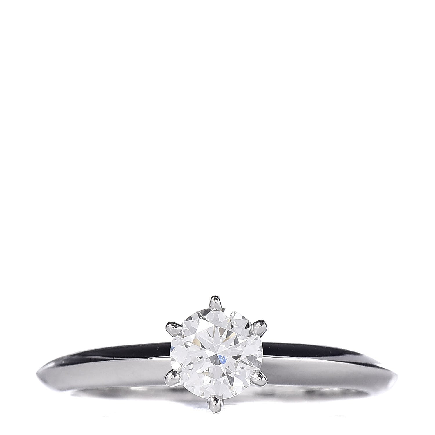Tiffany Platinum Diamond .33ct Solitaire Engagement Ring 47 4 1 of 6