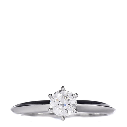 Tiffany Platinum Diamond .33ct Solitaire Engagement Ring 47 4 1 of 6
