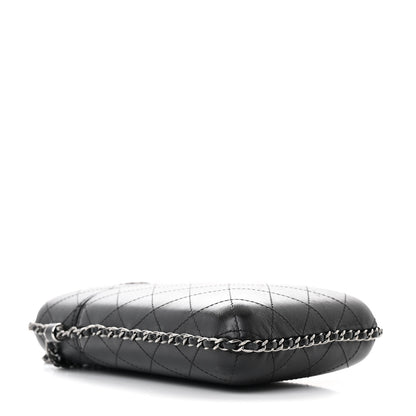 Chanel Lambskin Quilted Chain Around Phone Holder Black 4 of 11