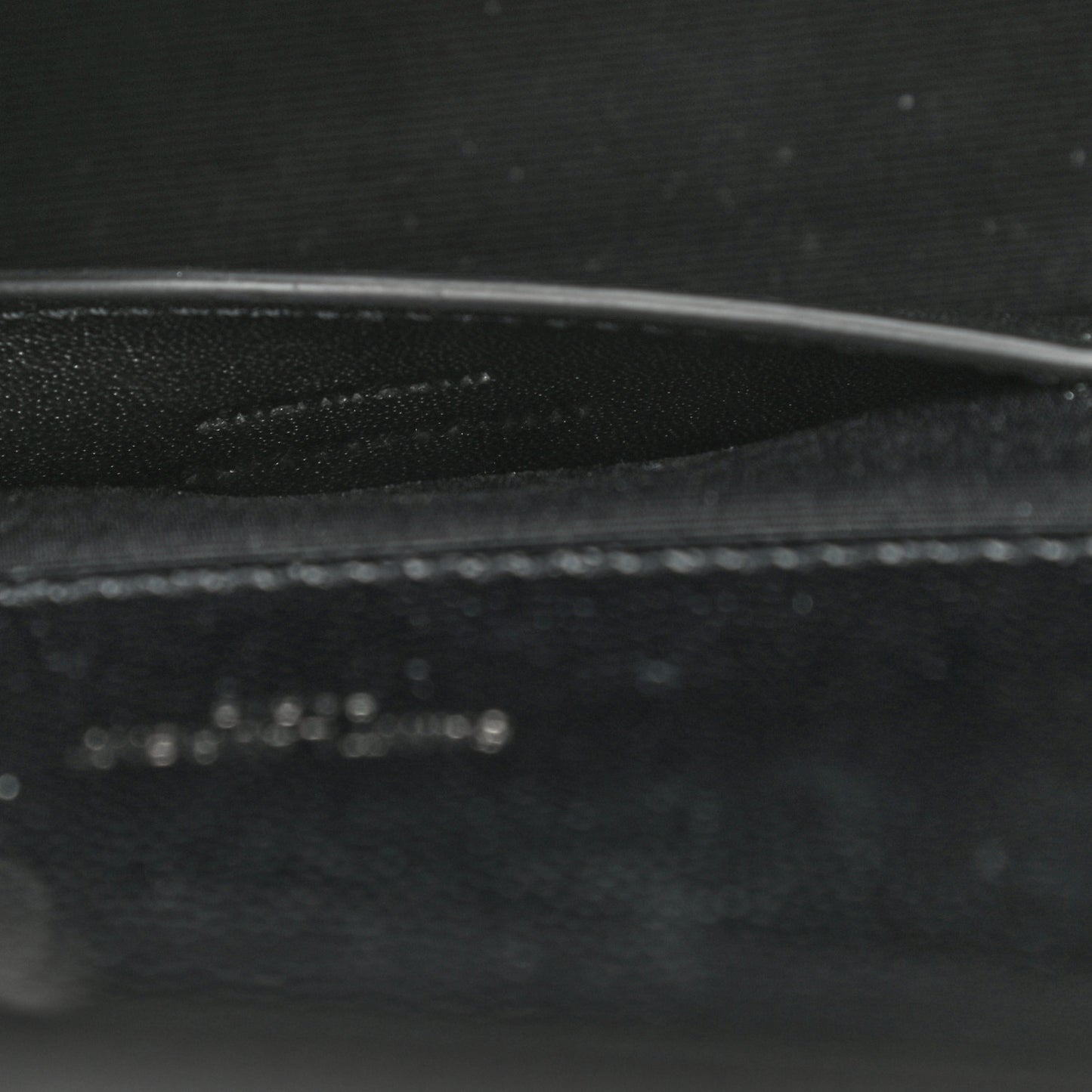 Grain De Poudre Textured Mixed Matelasse Triquilt Small Monogram Satchel Black